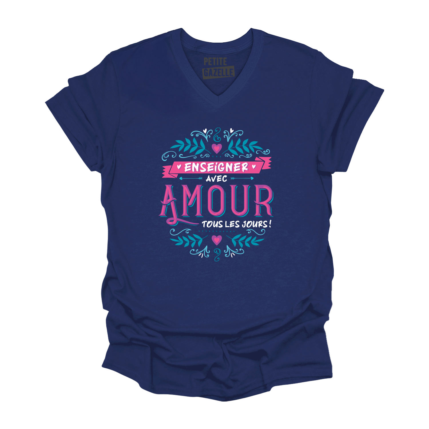 TSHIRT COL en V | Enseigner avec amour