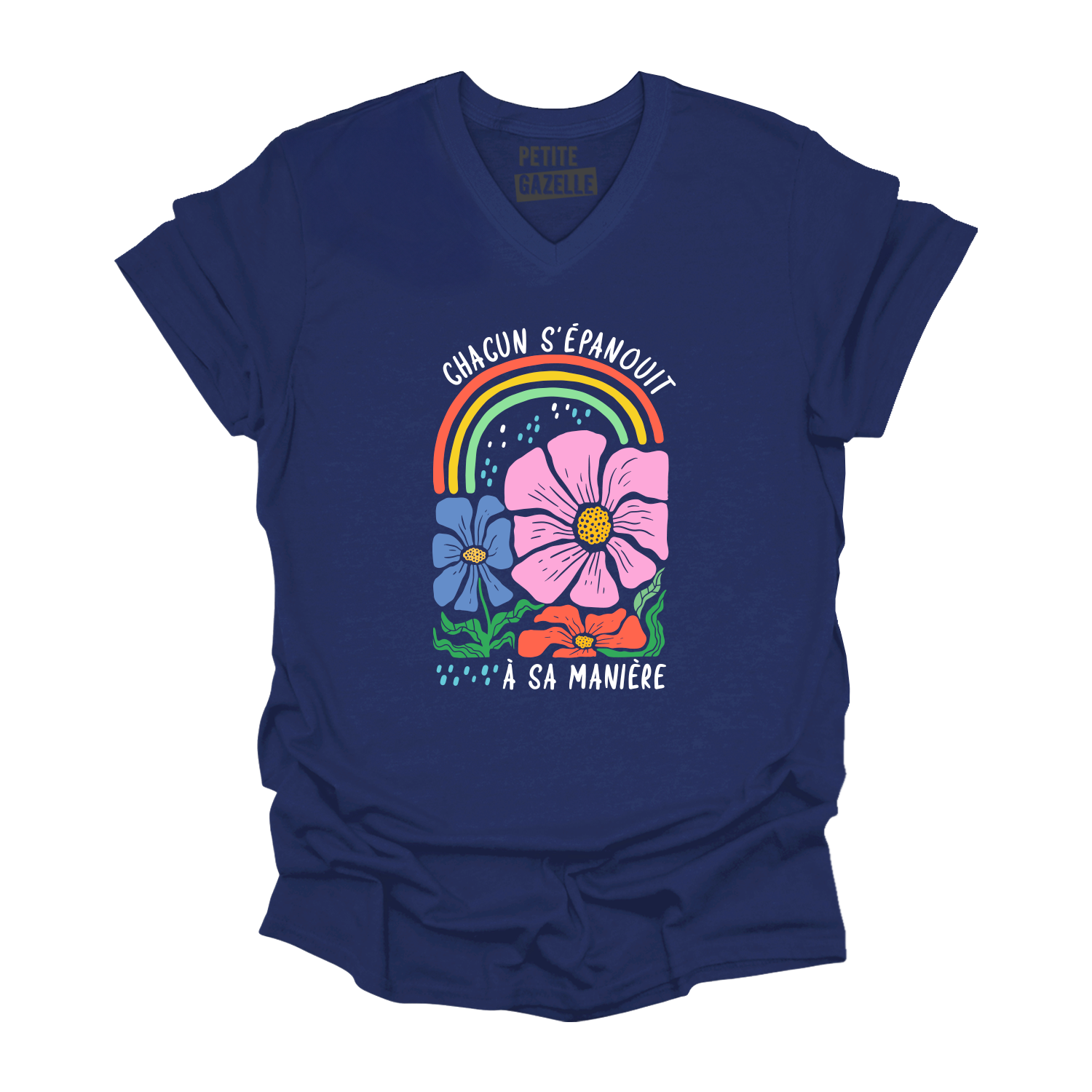TSHIRT COL en V | Chacun s'épanouit à sa mannière