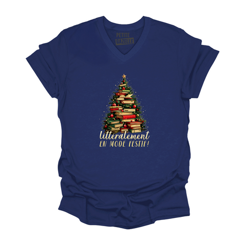 TSHIRT COL en V | Littéralement en mode festif !