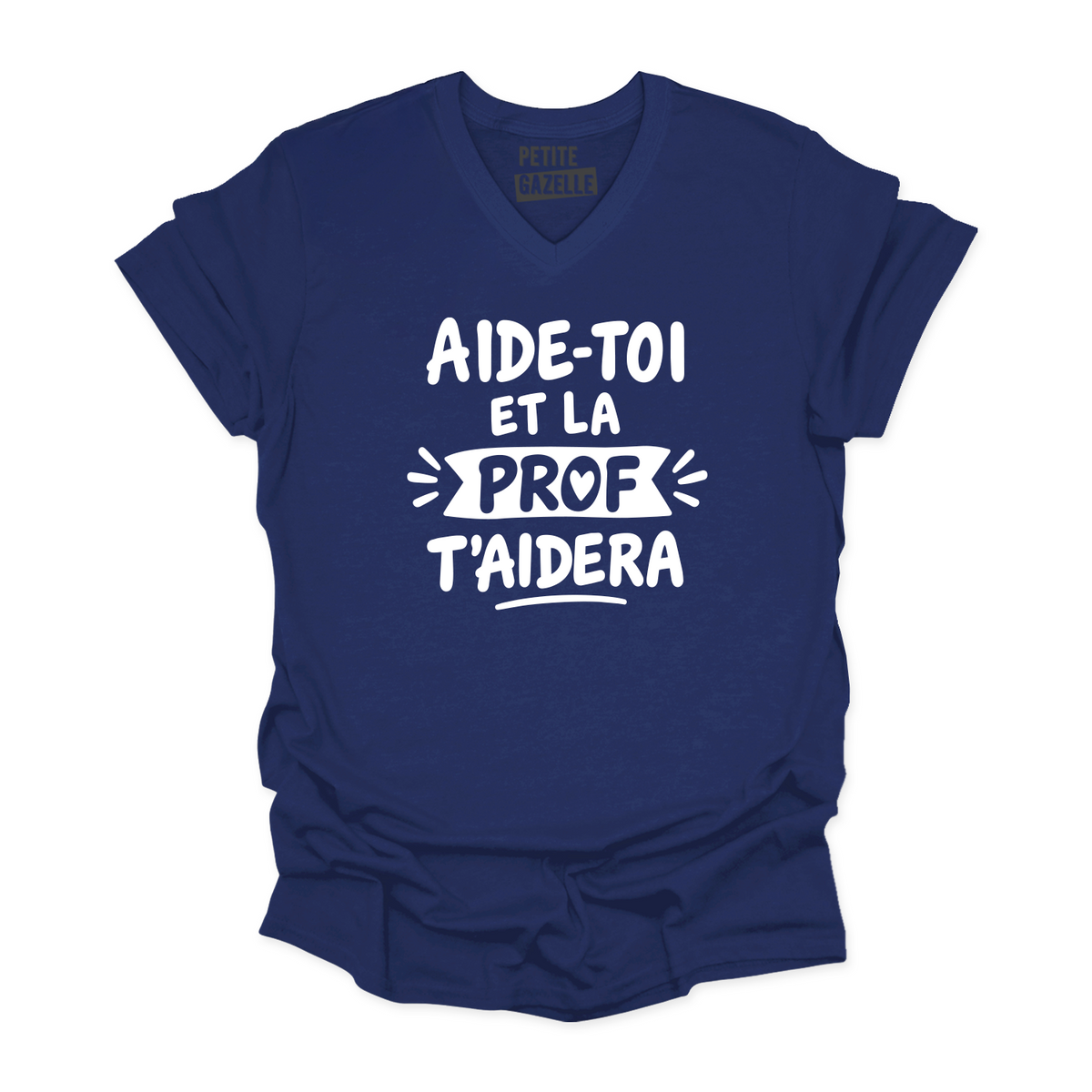 TSHIRT COL en V | Aide-toi et la prof t'aidera