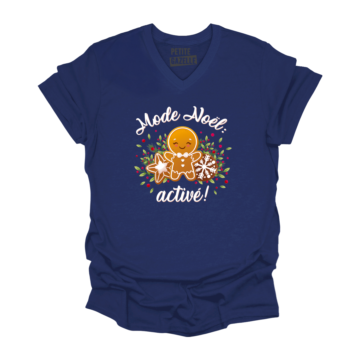 TSHIRT COL en V | Mode Noël : activé !