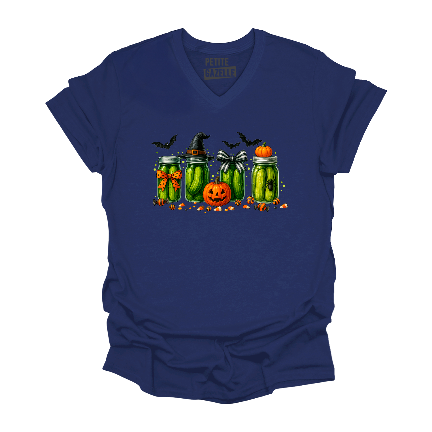 TSHIRT COL en V | Cornichons d'Halloween