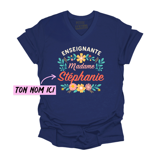 TSHIRT COL en V | Madame Fleurs