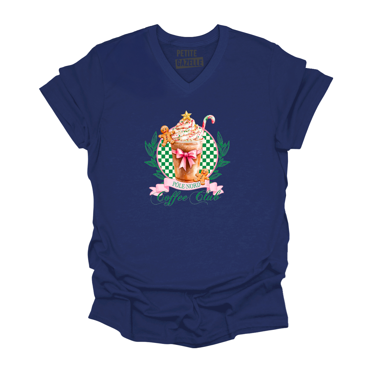 TSHIRT COL en V | Pôle-Nord Coffee Club