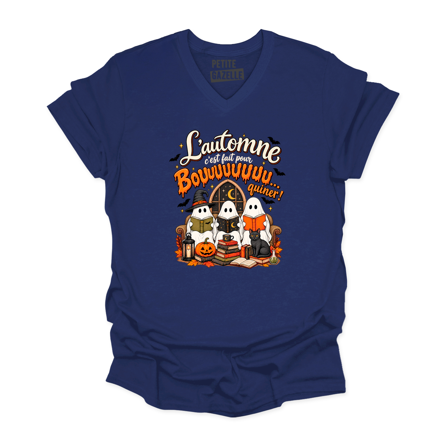 T-SHIRT COL ROND | L'automne c'est fait pour bouquiner !
