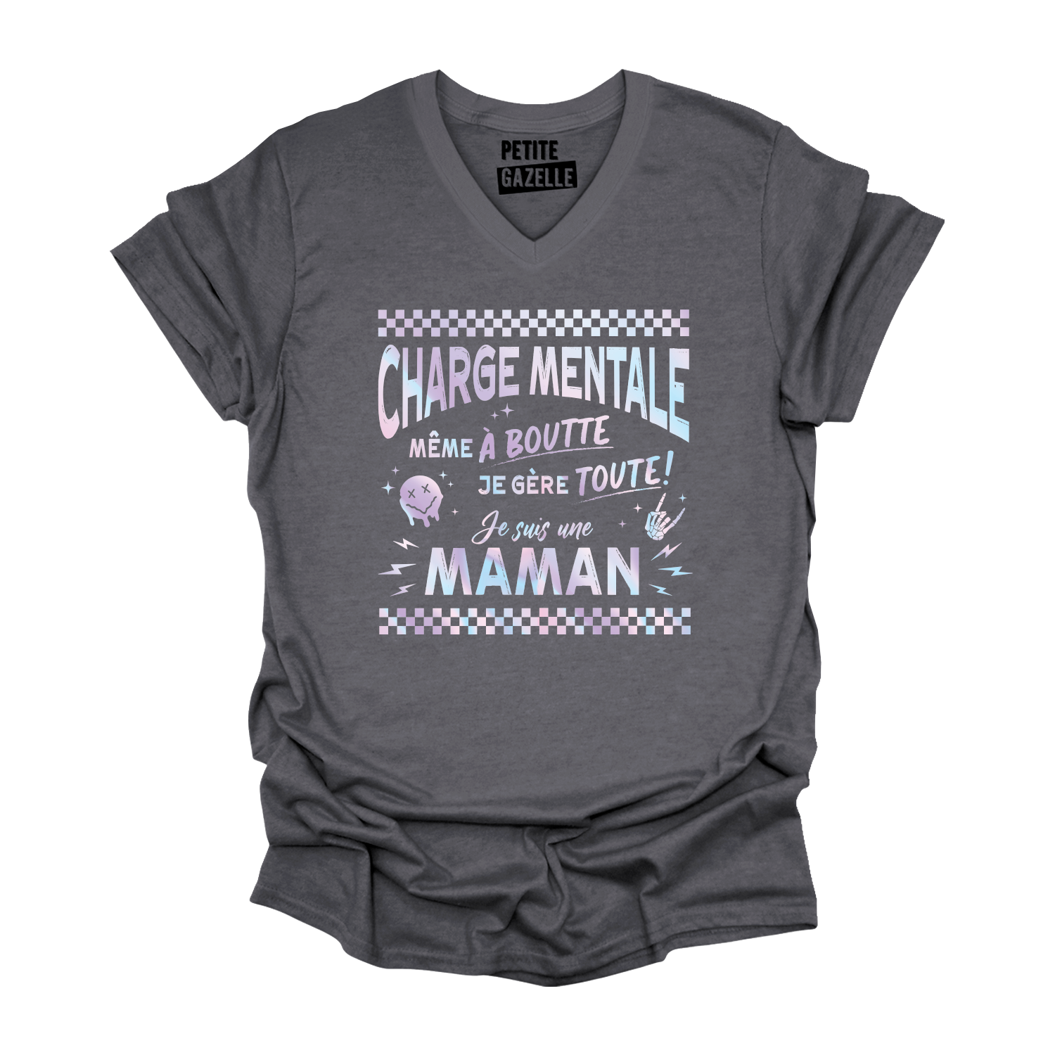 TSHIRT COL en V | Même à boutte