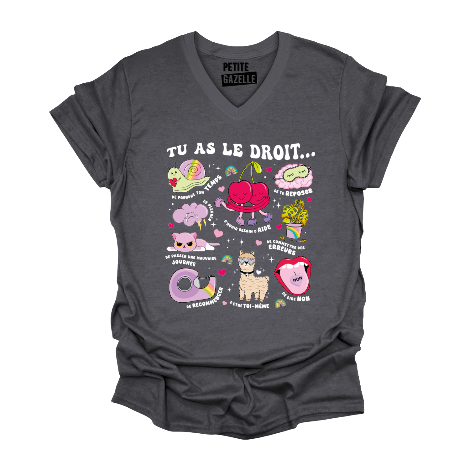TSHIRT COL en V | Tu as le droit ...