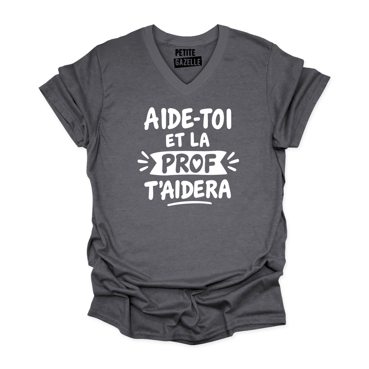TSHIRT COL en V | Aide-toi et la prof t'aidera
