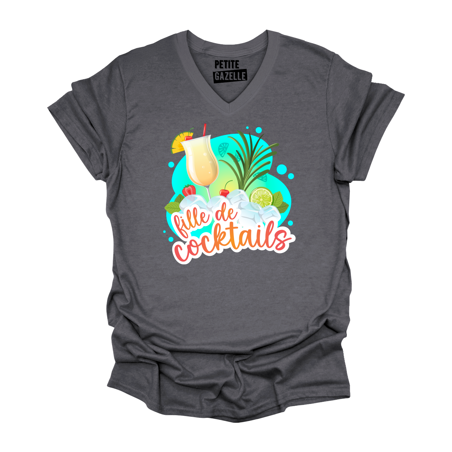TSHIRT COL en V | Fille de cocktails