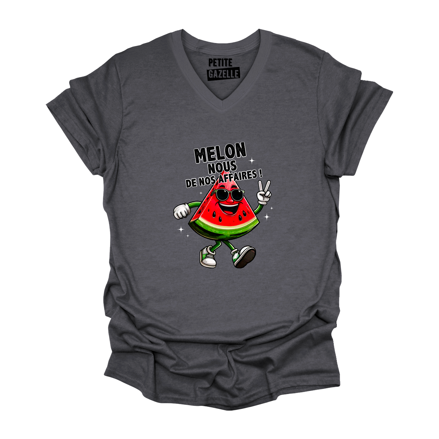 TSHIRT COL en V | Melon nous de nos affaires !
