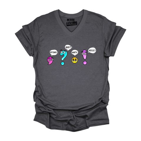 TSHIRT COL en V | Ponctuation