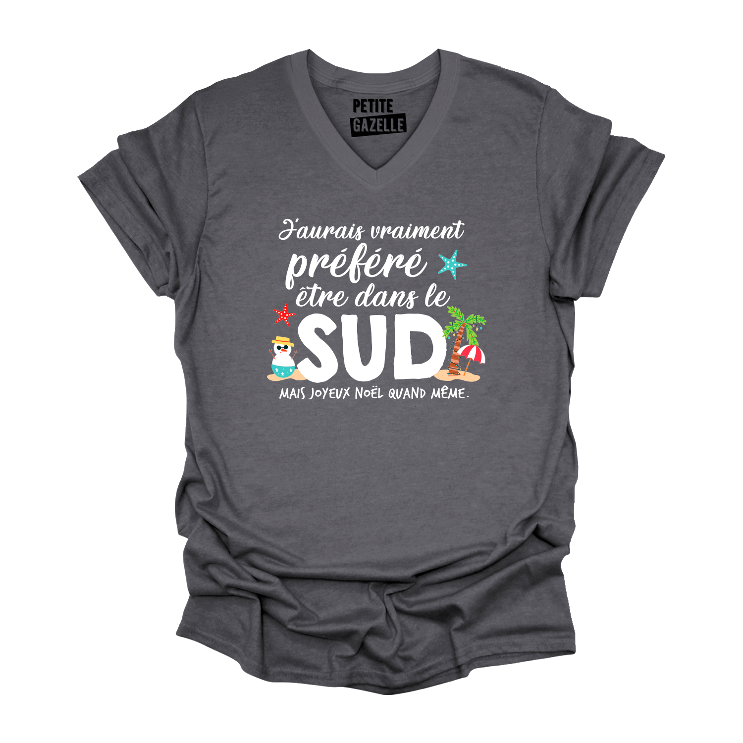 TSHIRT COL en V | J'aurais préféré être dans le sud