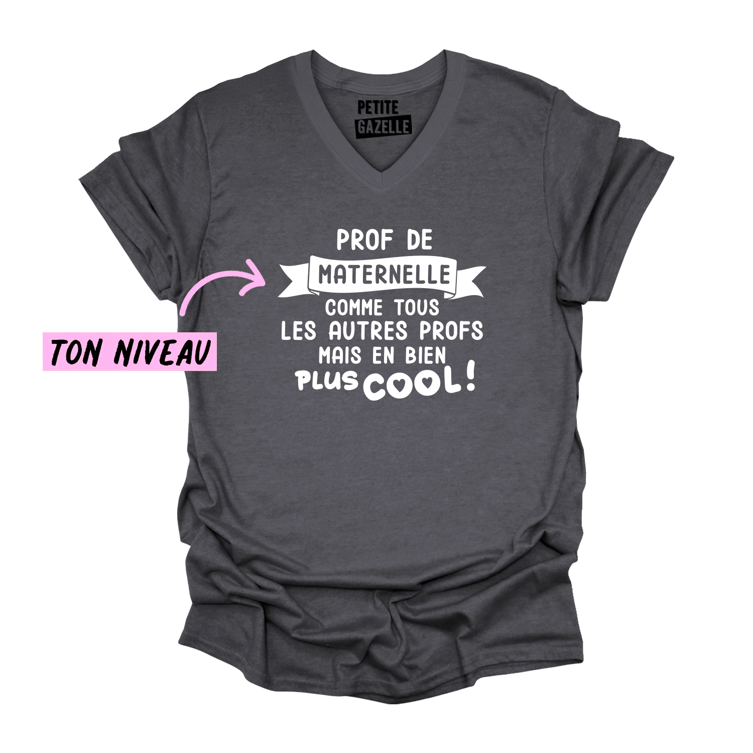 TSHIRT COL en V | Comme tous les autres profs mais en bien plus cool !