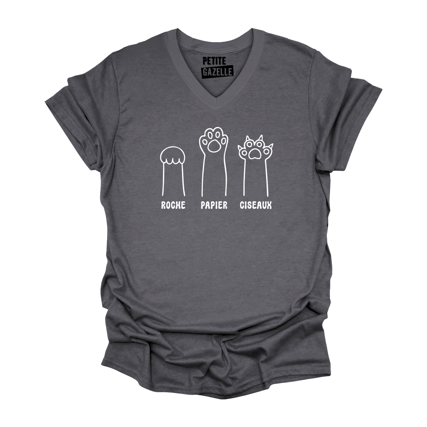 TSHIRT COL en V | Pattes de chat
