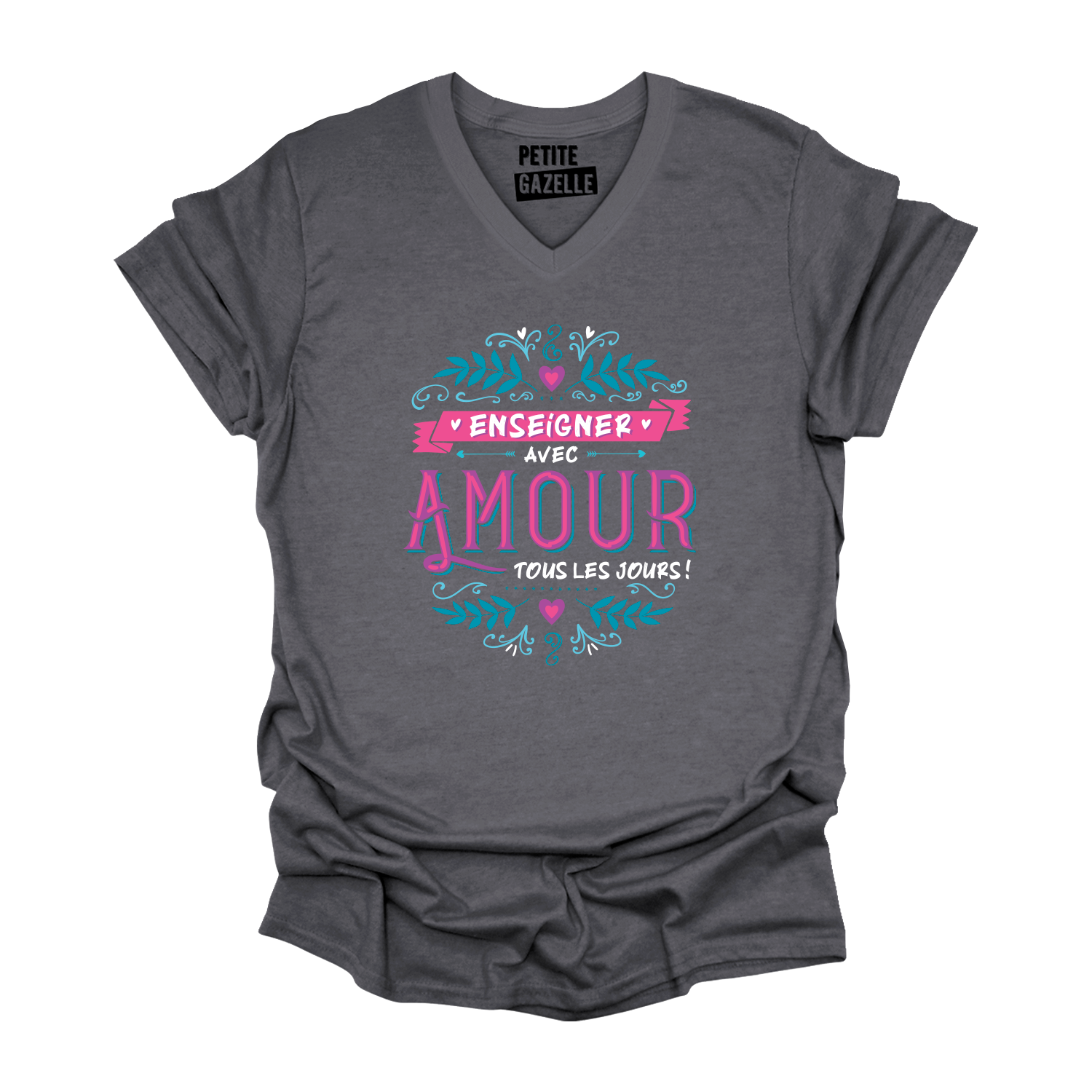 TSHIRT COL en V | Enseigner avec amour