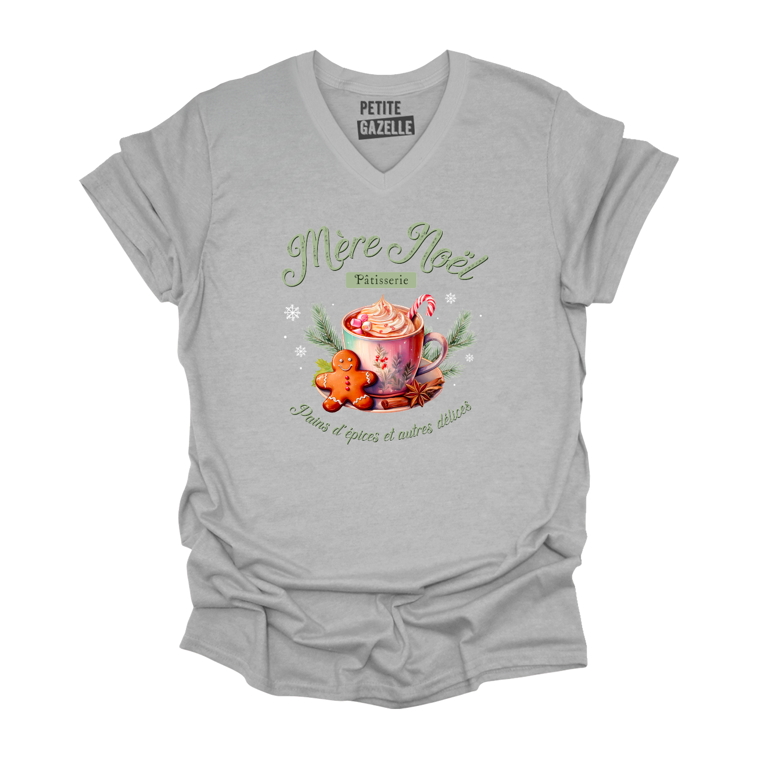 TSHIRT COL en V | Mère Noël Pâtisserie