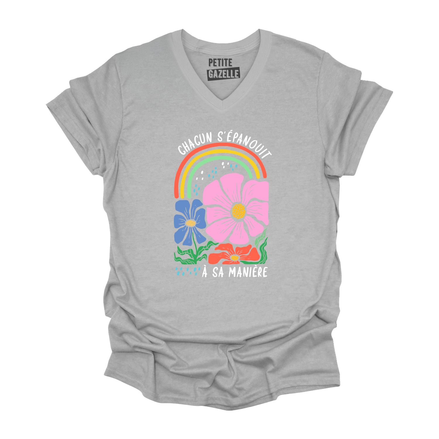 TSHIRT COL en V | Chacun s'épanouit à sa mannière
