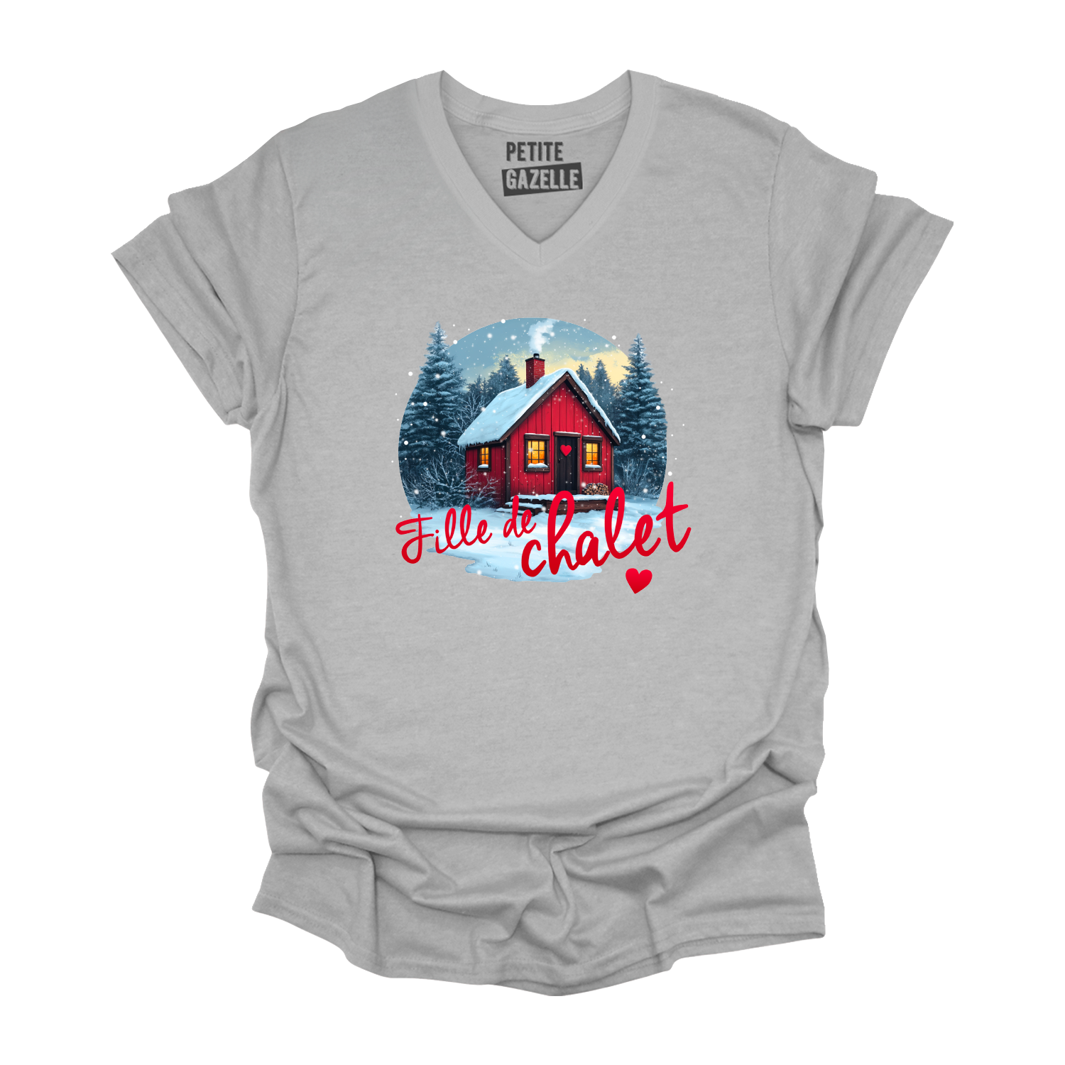 TSHIRT COL en V | Fille de chalet