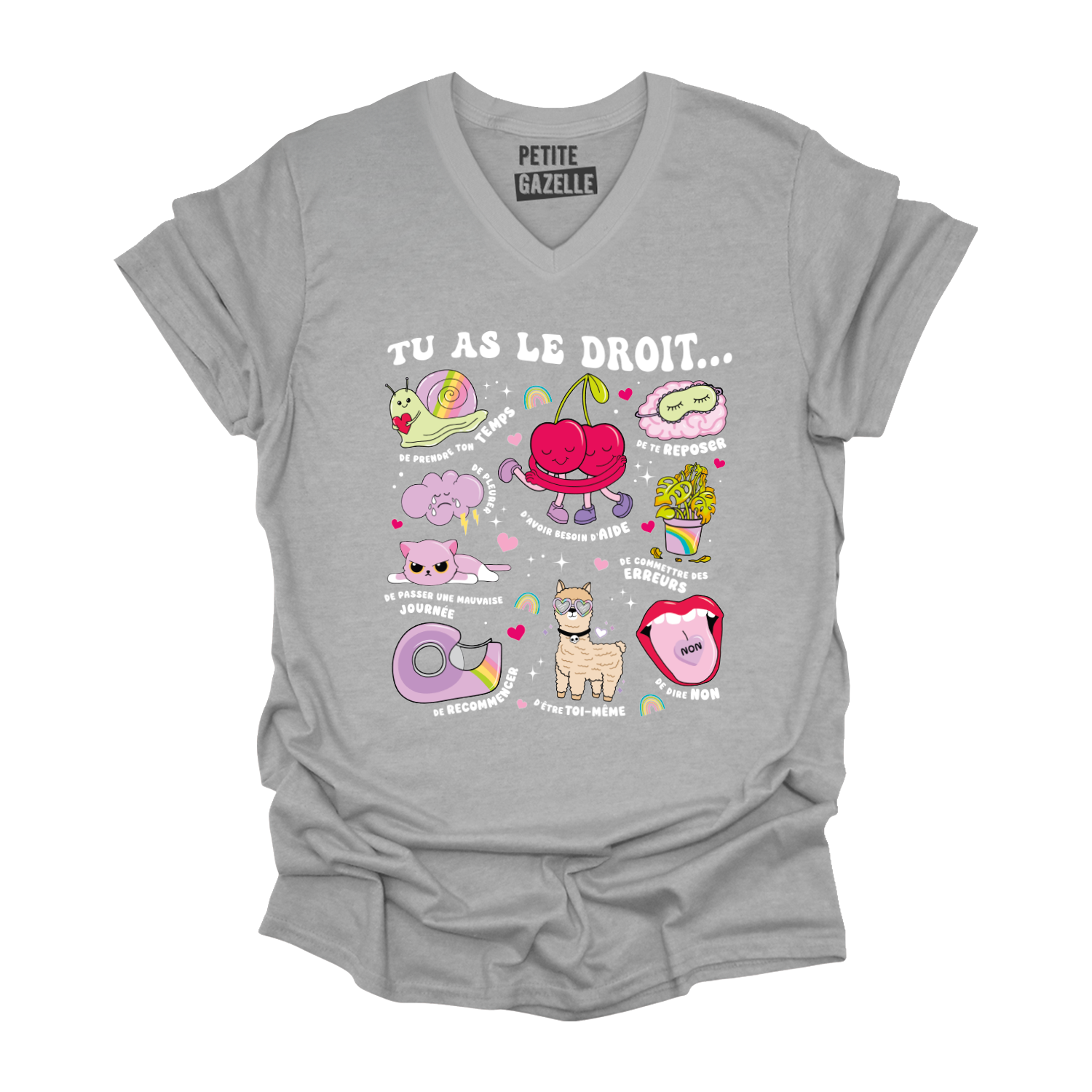 TSHIRT COL en V | Tu as le droit ...