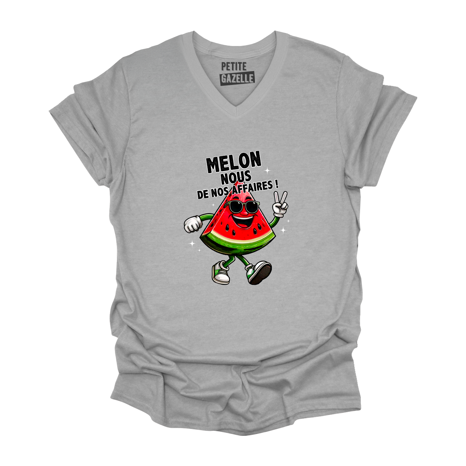TSHIRT COL en V | Melon nous de nos affaires !