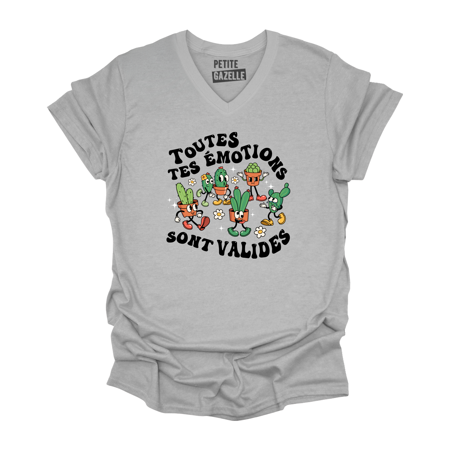 TSHIRT COL en V | Toutes tes émotions sont valides