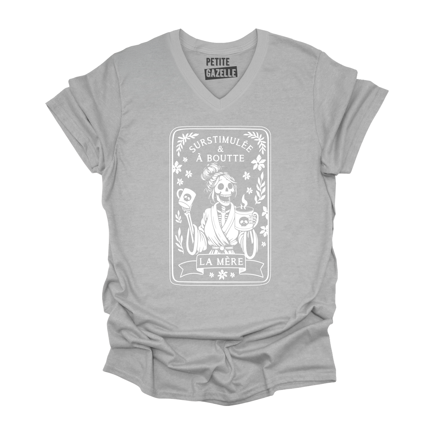 TSHIRT COL en V | Surstimulée & À boutte