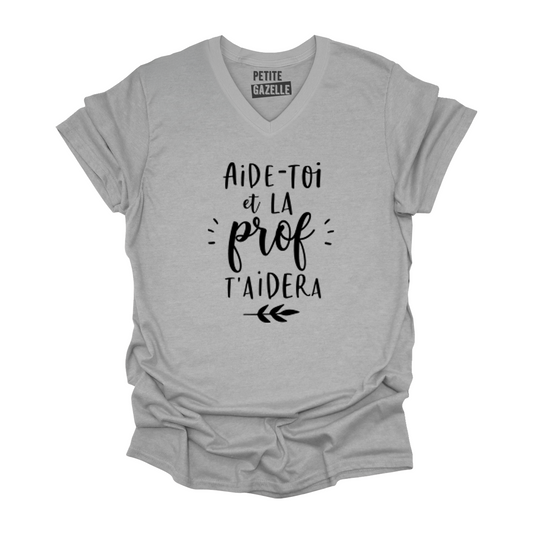 TSHIRT COL en V | Aide-toi et la prof t'aidera