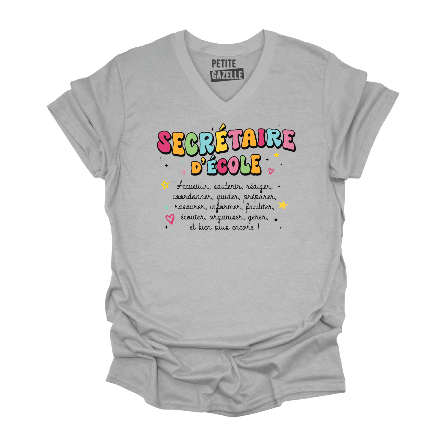 TSHIRT COL en V | Secrétaire Groovy
