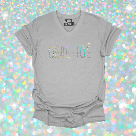 TSHIRT COL en V | Gère-toé (Holographique)