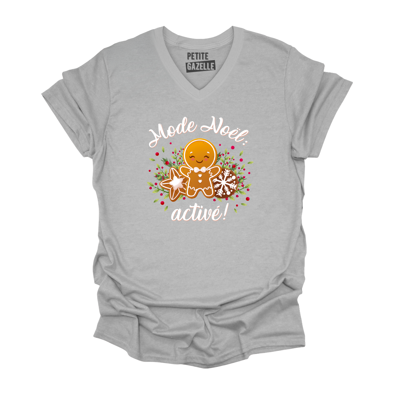 TSHIRT COL en V | Mode Noël : activé !