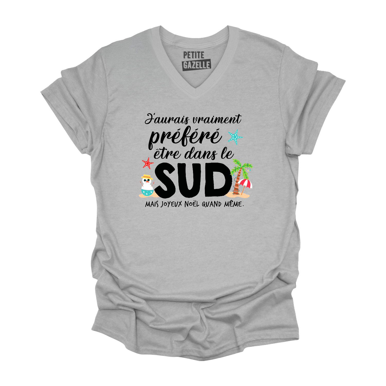 TSHIRT COL en V | J'aurais préféré être dans le sud