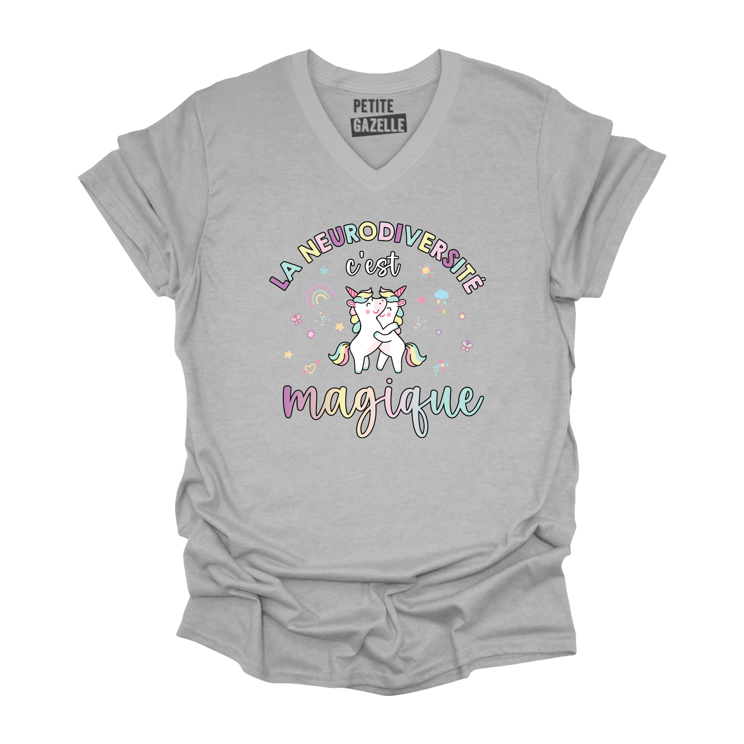 TSHIRT COL en V | La neurodiversité c'est magique
