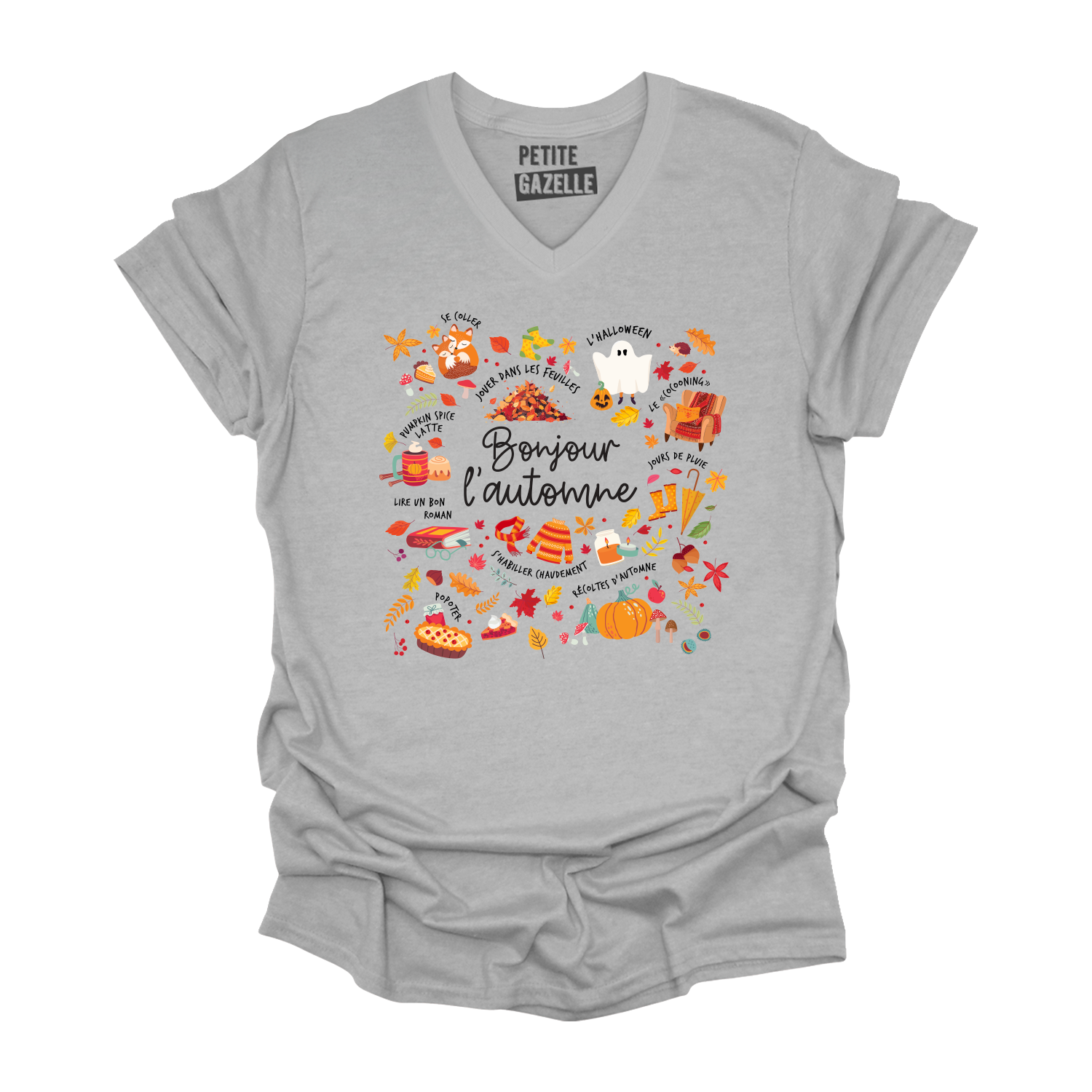 TSHIRT COL en V | Bonjour l'automne
