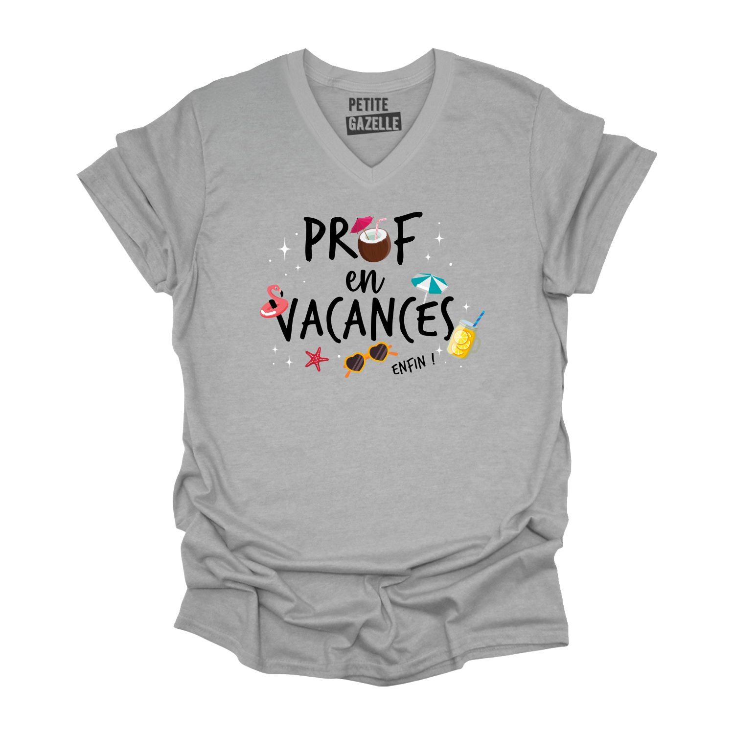 TSHIRT COL en V | Prof en vacances, enfin !