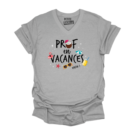 TSHIRT COL en V | Prof en vacances, enfin !