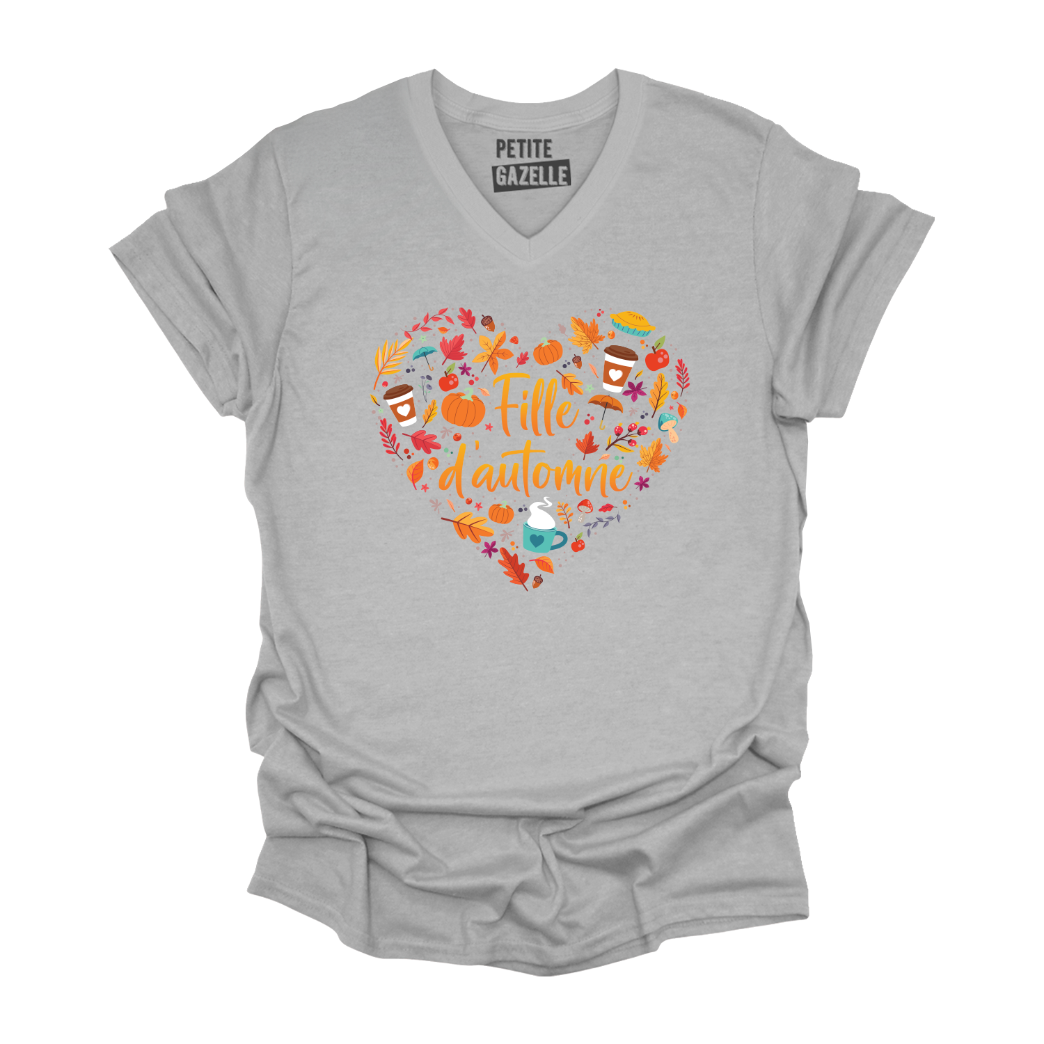 TSHIRT COL en V | Fille d'automne