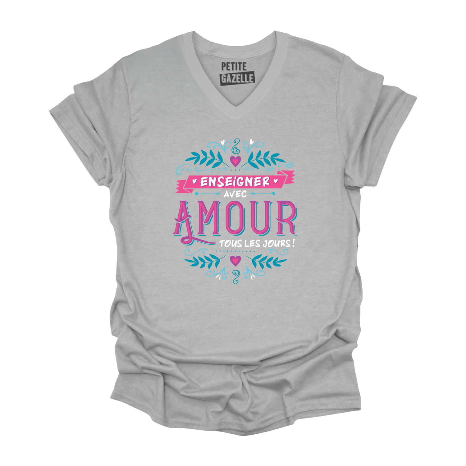 TSHIRT COL en V | Enseigner avec amour