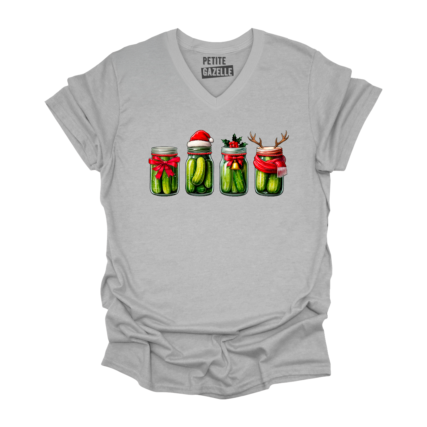 TSHIRT COL en V | Cornichons de Noël