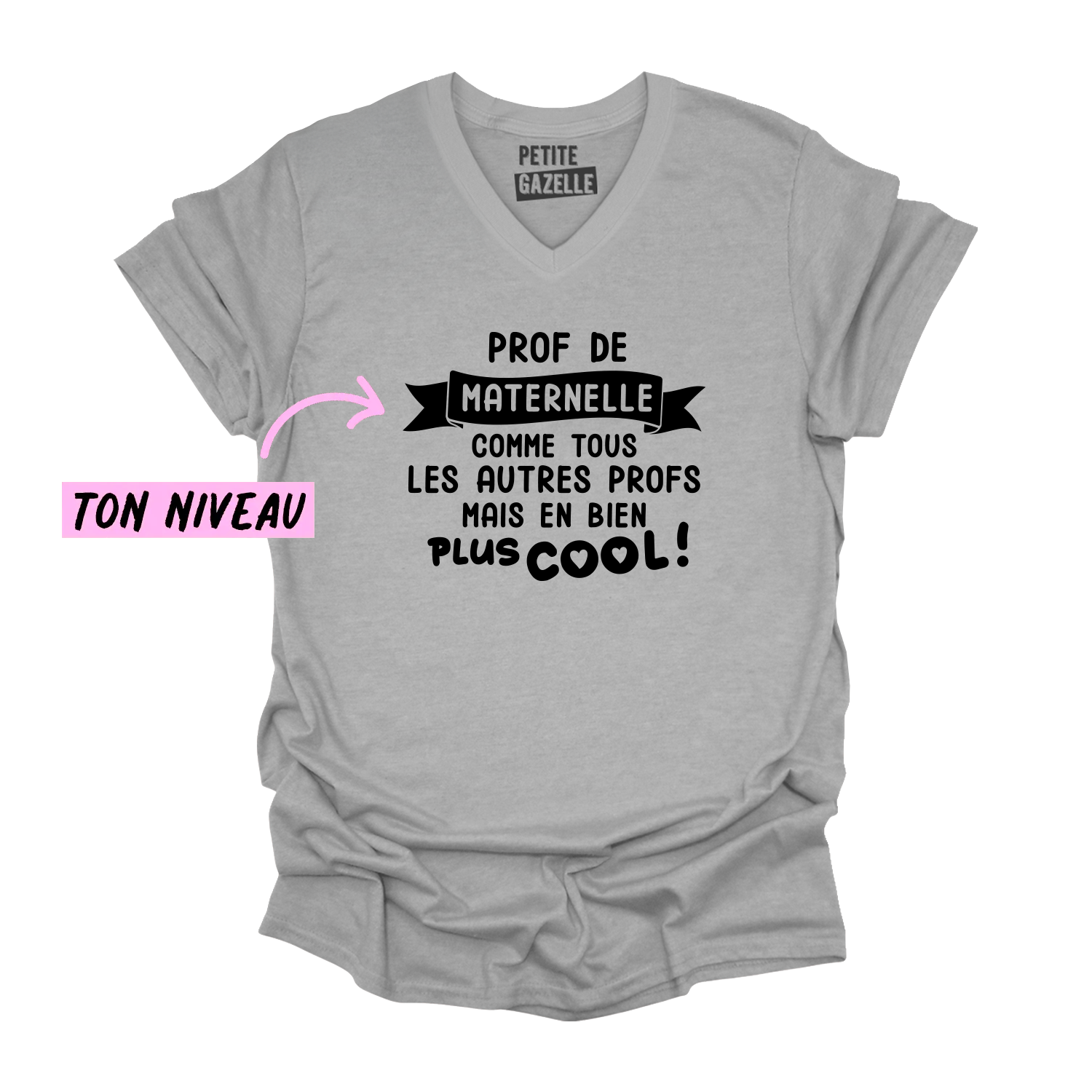 TSHIRT COL en V | Comme tous les autres profs mais en bien plus cool !