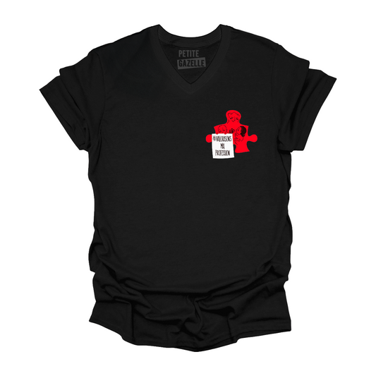 T-shirt unisexe col en V | Valorisons ma profession