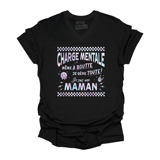 TSHIRT COL en V | Même à boutte