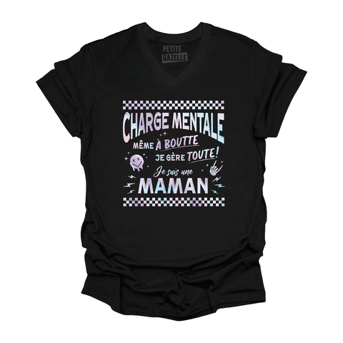 TSHIRT COL en V | Même à boutte