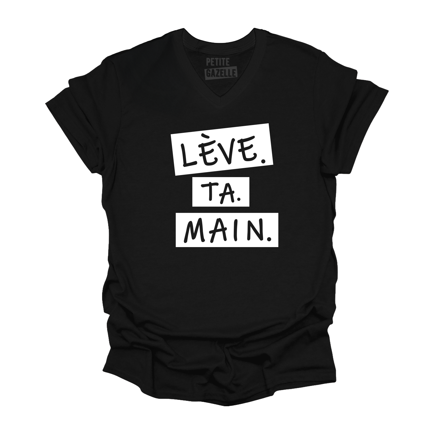 TSHIRT COL en V | Lève.Ta.Main.