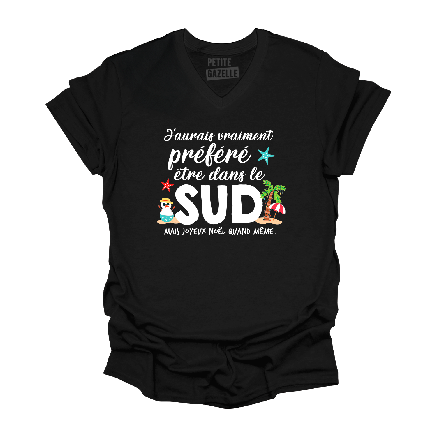 TSHIRT COL en V | J'aurais préféré être dans le sud