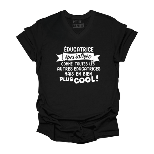 TSHIRT COL en V | Éducatrice Spécialisée