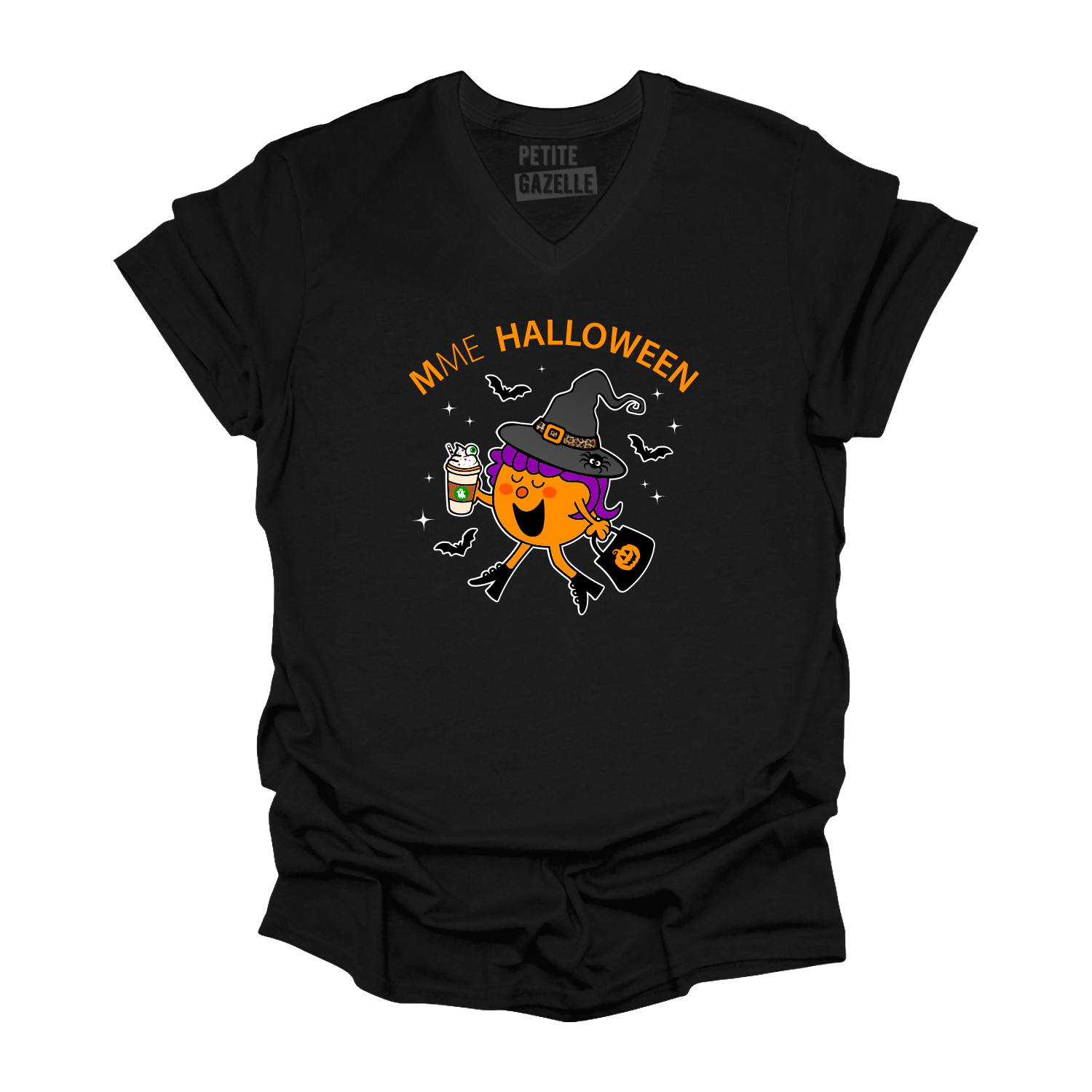 TSHIRT COL en V | Madame Halloween