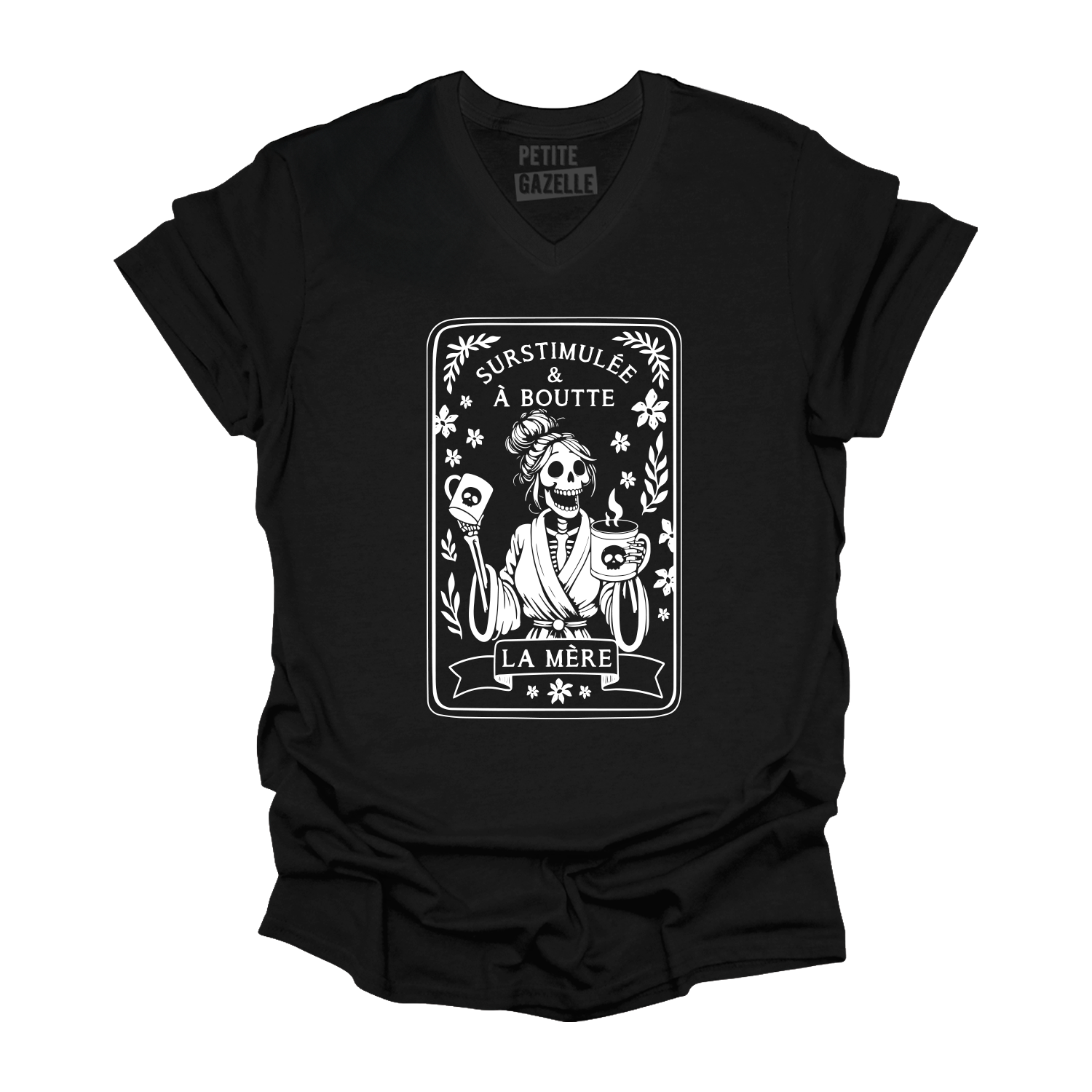 TSHIRT COL en V | Surstimulée & À boutte