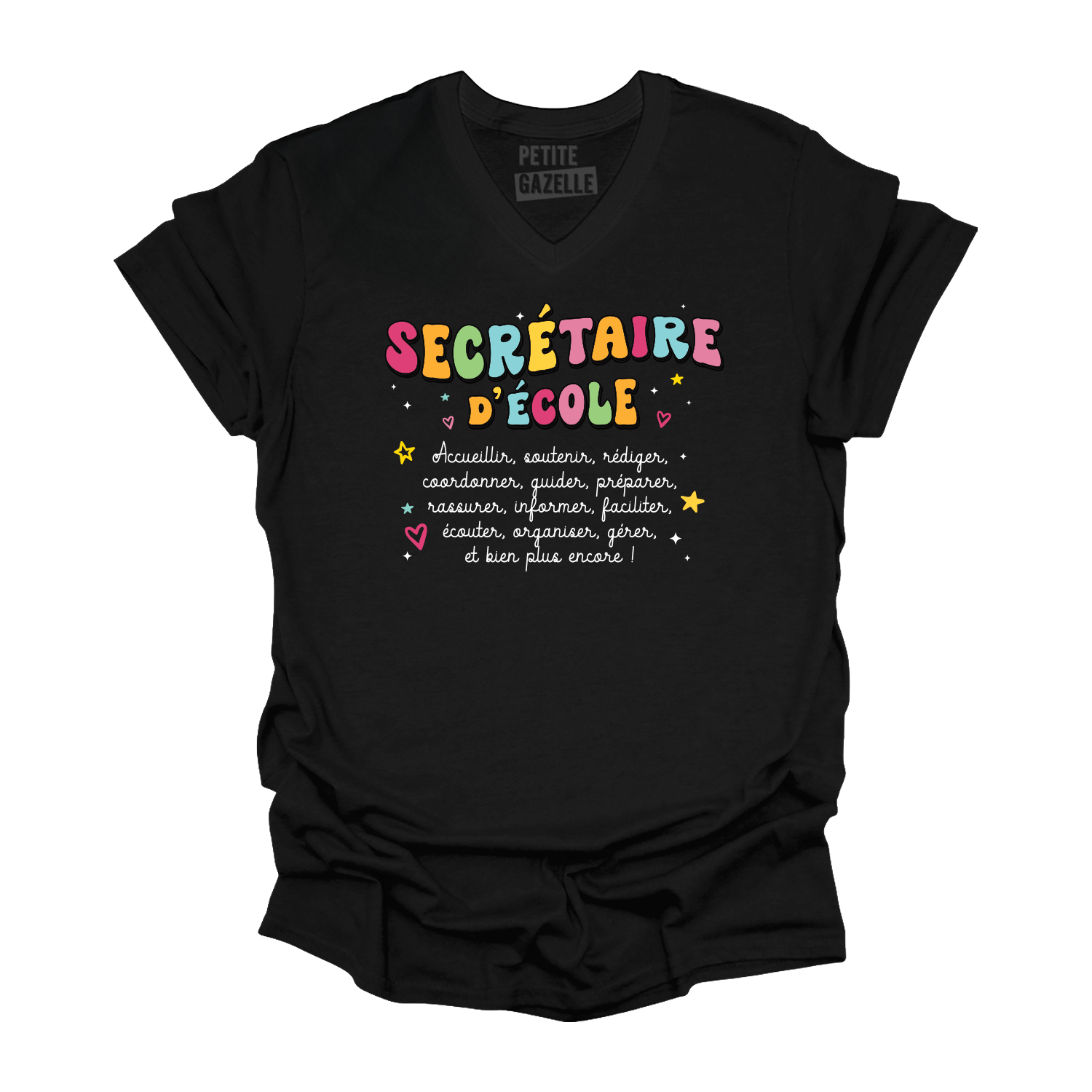 TSHIRT COL en V | Secrétaire Groovy