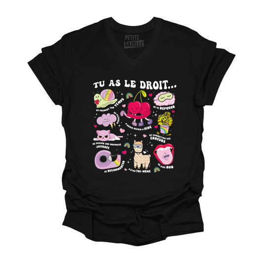 TSHIRT COL en V | Tu as le droit ...