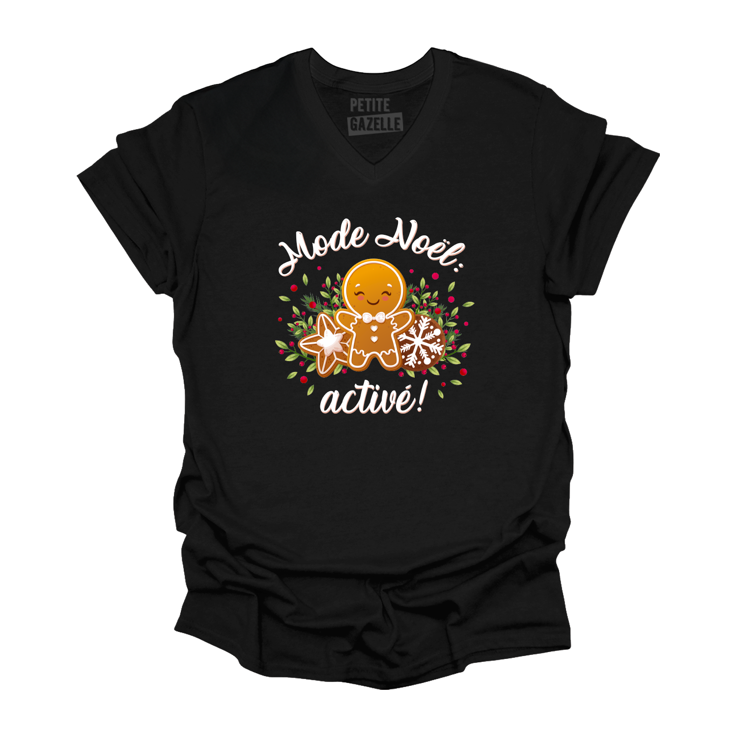 TSHIRT COL en V | Mode Noël : activé !